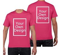 ALRRGPB Magliette Personalizzate per Uomo/Donna Progettare la Propria Camicia Aggiungi Testo/Immagine/Logo T-Shirt in Cotone Personalizzata con Foto Stampata Fronte/Retro