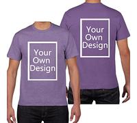 ALRRGPB Magliette Personalizzate per Uomo/Donna Progettare la Propria Camicia Aggiungi Testo/Immagine/Logo T-Shirt in Cotone Personalizzata con Foto Stampata Fronte/Retro