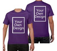 ALRRGPB Magliette Personalizzate per Uomo/Donna Progettare la Propria Camicia Aggiungi Testo/Immagine/Logo T-Shirt in Cotone Personalizzata con Foto Stampata Fronte/Retro