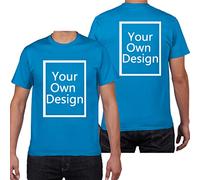 ALRRGPB Magliette Personalizzate per Uomo/Donna Progettare la Propria Camicia Aggiungi Testo/Immagine/Logo T-Shirt in Cotone Personalizzata con Foto Stampata Fronte/Retro