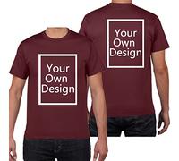 ALRRGPB Magliette Personalizzate per Uomo/Donna Progettare la Propria Camicia Aggiungi Testo/Immagine/Logo T-Shirt in Cotone Personalizzata con Foto Stampata Fronte/Retro