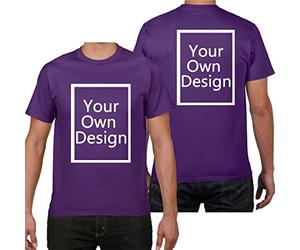 ALRRGPB Magliette Personalizzate per Uomo/Donna Progettare la Propria Camicia Aggiungi Testo/Immagine/Logo T-Shirt in Cotone Personalizzata con Foto Stampata Fronte/Retro