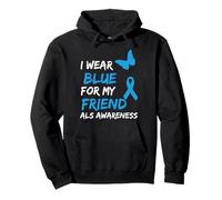 Als Awareness I Wear Blue for My Friend Felpa con Cappuccio