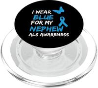 ALS Awareness I Wear Blue For My Nephew PopSockets PopGrip per MagSafe