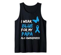 Als Awareness I Wear Blue for My Papa Ribbon Canotta