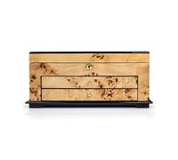ALSAM Portagioie, portagioie con serratura a 3 strati, portagioie con specchio, armadietto for gioielli da scrivania, utilizzato for orecchini, anelli, collane, bracciali, orologi, occhiali