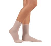 alsestudio Calzini da donna senza cuciture, non elastici, super morbidi, confezione da 3 paia, in modal e seta al tatto, alla caviglia, traspiranti, Beige-3 paia, Etichettalia unica