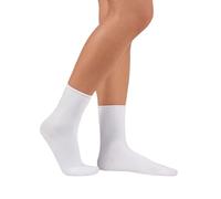 alsestudio Calzini da donna senza cuciture, non elastici, super morbidi, in modal ricchi, confezione da 3 paia di calzini alla caviglia al tatto in seta alta traspirante 4-7 per le donne, Bianco-3