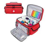 ALSLEA Borsa di primo soccorso vuota per kit di primo soccorso, piccola borsa medica portatile, organizer per forniture mediche, per viaggi, casa, ufficio, auto, all'aperto, campeggio, escursionismo