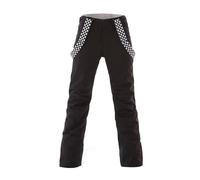 ALSOGO Pantaloni da sci da donna, impermeabili, professionali, antivento, per l'inverno, per l'outdoor, per la pioggia, per lo snowboard, con bretelle rimovibili, tuta e paraneve, Nero , L