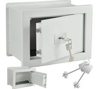 ALSTEN TECH Cassaforte a muro Cassaforte da incasso a muro 310 x 210 x 150 mm 5,5 kg Cassaforte con chiave doppia mappa Colore grafite per contanti documenti gioielli