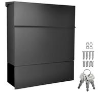ALSTEN TECH Cassetta delle lettere di design, da parete, colore nero opaco