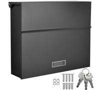 ALSTEN TECH Cassetta delle lettere di design, da parete, colore nero opaco