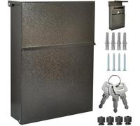 ALSTEN TECH Cassetta delle lettere di design da parete senza scomparto per giornali Marrone Bronzo Anticato Mini 30 x 23 cm