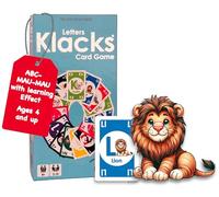 Alster- und ElbHarmonie Letters Klacks - Gioco di carte ABC per bambini dai 4 anni in su, apprendimento dell'alfabeto in inglese | 148 carte I