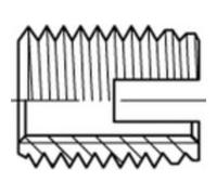 Inserto filettato M3 6 mm 50 pz. TOOLCRAFT 159827