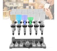 ALSUP Dispenser Manuale per Profumi e Oli Essenziali, Riempitrice Liquida 12 Bottiglie 200ml, con Teste Pompa Regolabili e Tazze Prova, Supporto Stabile da Tavolo