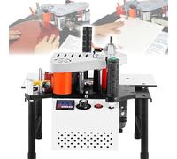 ALSUP Macchina Bordatrice per Legno, Portatile, Doppia Colla, Adatta A Curva E Diritta White