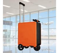 ALSUP Valigia Elettrica Smart Cavalcabile, Bagaglio A Mano Trolley Grande 36L, Monopattino Elettrico da Viaggio Orange