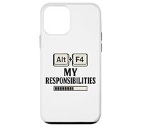 Alt F4 Le mie responsabilità Divertente Nerd Humor Meme Custodia per iPhone 12 mini