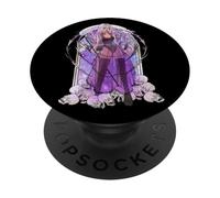 Alt Girl with Scythe and Skulls Mall Goth Y2K Goth Trad Goth PopSockets PopGrip Adesivo