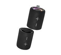 Trevi XSC 8A88 B Cassa Wireless Portatile 2x15W Stereo con Woofer Passivi, IPX5 Impermeabile, Lettore MP3 Micro SD, AUX-IN, Disco Light e Speaker Separabili, Nero