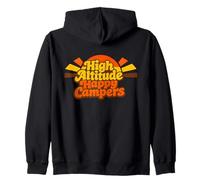 Alta Altitudine Happy Campers Retro Mountain Camping con Cani Felpa con Cappuccio