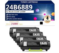 Alta Capacità 24B6889 Cartuccia Toner di Ricambio per Lexmark M1246 XM1246 Stampanti, Trasparente e Resistente, con Chip,Black-4 pack