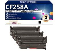 Alta Capacità CF258A Cartuccia Toner Compatibile per HP LaserJet Pro M428dw M428fdn M428fdw M404dw M404dn M404n Stampante,Black-3 pack