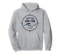 Alta Marea Bassa Marea Malato Soggiorno al Tuo Fianco Nautico Felpa con Cappuccio, Unisex per Adulti, Grigio Melange, L