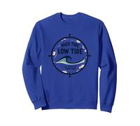 Alta Marea Bassa Marea Malato Soggiorno al Tuo Fianco Nautico Felpa, Unisex per Adulti, Blu Reale, L