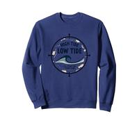 Alta Marea Bassa Marea Malato Soggiorno al Tuo Fianco Nautico Felpa, Unisex per Adulti, Navy, L