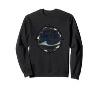 Alta Marea Bassa Marea Malato Soggiorno al Tuo Fianco Nautico Felpa, Unisex per Adulti, Nero, M