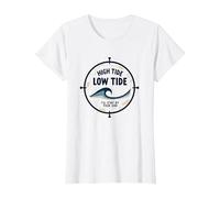Alta Marea Bassa Marea Malato Soggiorno al Tuo Fianco Nautico Maglietta, Donna, Bianco, L