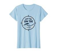 Alta Marea Bassa Marea Malato Soggiorno al Tuo Fianco Nautico Maglietta, Donna, Celeste, XL