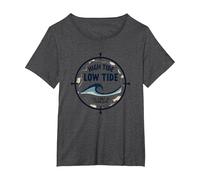 Alta Marea Bassa Marea Malato Soggiorno al Tuo Fianco Nautico Maglietta, Donna Plus-Size, Grigio Scuro, 5X