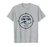 Alta Marea Bassa Marea Malato Soggiorno al Tuo Fianco Nautico Maglietta, Uomo, Grigio Melange, 3XL