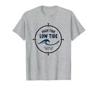 Alta Marea Bassa Marea Malato Soggiorno al Tuo Fianco Nautico Maglietta, Uomo, Grigio Melange, 6XL