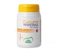 Alta Natura Curcuma e Piperina con Opuntia Integratore, 45 compresse