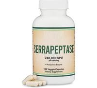 Alta Potenza Serrapeptase 240,000 Spu 120 Capsule Vegetariane senza Glutine /