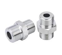 Alta pressione 1/8" 1/4" 3/8" 1/2" -2" BSP NPT Maschio Riduttore Esagonale Connettore in Acciaio Inox 304 Acqua Gas Propano(1l4 BSPT-1l4 BSPT)
