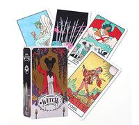 Alta qualità 80 Pezzi di Carte dei Tarocchi, Il Moderno Mazzo di Tarocchi della Strega, Gioco di Divinazione Misterioso Magico Potere della Saggezza Tradizionale, Inglese Completo