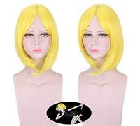 Alta qualità Anime Hoseki no kuni Parrucca cosplay Diamante giallo Parrucche corte BoB Costume Capelli sintetici per adulti