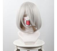 Alta Qualità Nier: Automata 2B Yorha No.2 Tipo B Heroine Cosplay Parrucca Grigio Argento Parrucche Sintetiche Stile Bobo Corto + Berretto Parrucca