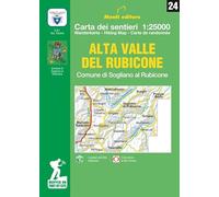 Alta Valle del Rubicone. Comune di Sogliano. Carta dei sentieri 1:25.000. Ediz. italiana, inglese, francese e tedesca