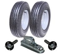 Kit rimorchio alta velocità 5.00 - 10 ruote legali stradali + mozzo e asse mo...