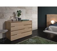 Altacorte Comò 4 cassetti Fast Large in legno da 135 cm e h. 79.5 cm