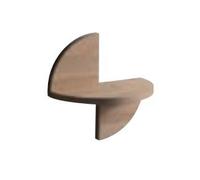 Altacorte Comodino a parete Petalo in legno rovere da 50 cm e h. 50 cm