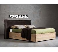 Altacorte Letto king size con testiera e contenitore Pegaso Tipo 5 da 180 cm
