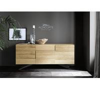 Altacorte Madia in appoggio Geko con basamento in metallo da L.220 cm e H.94 cm - 3 ante e 2 cassetti